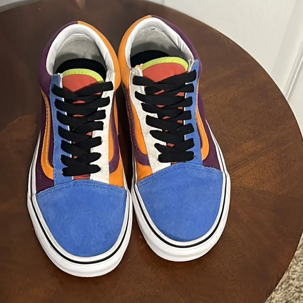 🔥🔥 Multi-colored VANS OLD SKOOL Sneakers - EXCELLENT - Women Sz 6 / Men Sz 4.5